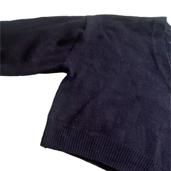 H&M Womens Cropped V-Neck Sweater-Black-Size S-GUC - Picture 4 of 5